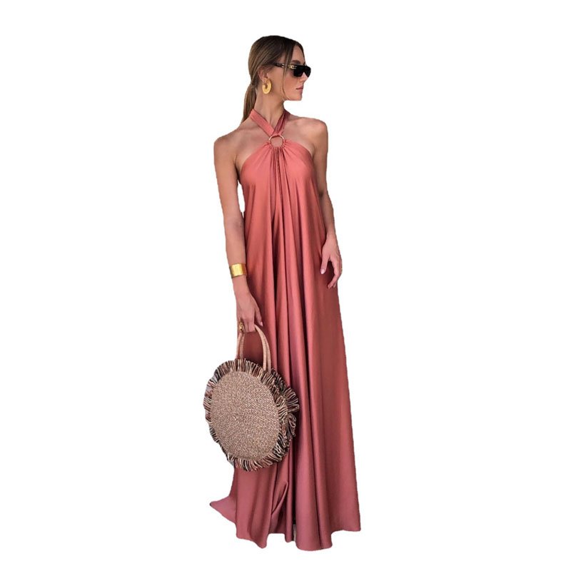 Hot Selling Ladies Sexy Modest Elegant Formal Casual Halter Women's Long Prom Dress