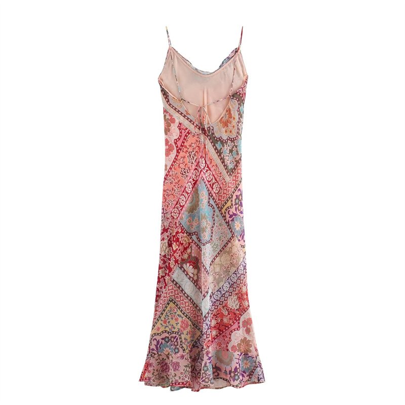 TAOP&ZA women's clothing 2024 early autumn new sexy printed suspender long dress Vestidos Mujer 2587158