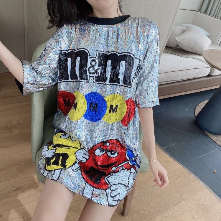 YIZHIQIU 2020 female clothing club sequin summer Casual Dresses women