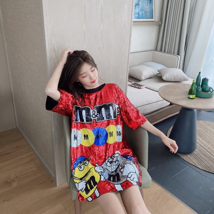 YIZHIQIU 2020 female clothing club sequin summer Casual Dresses women