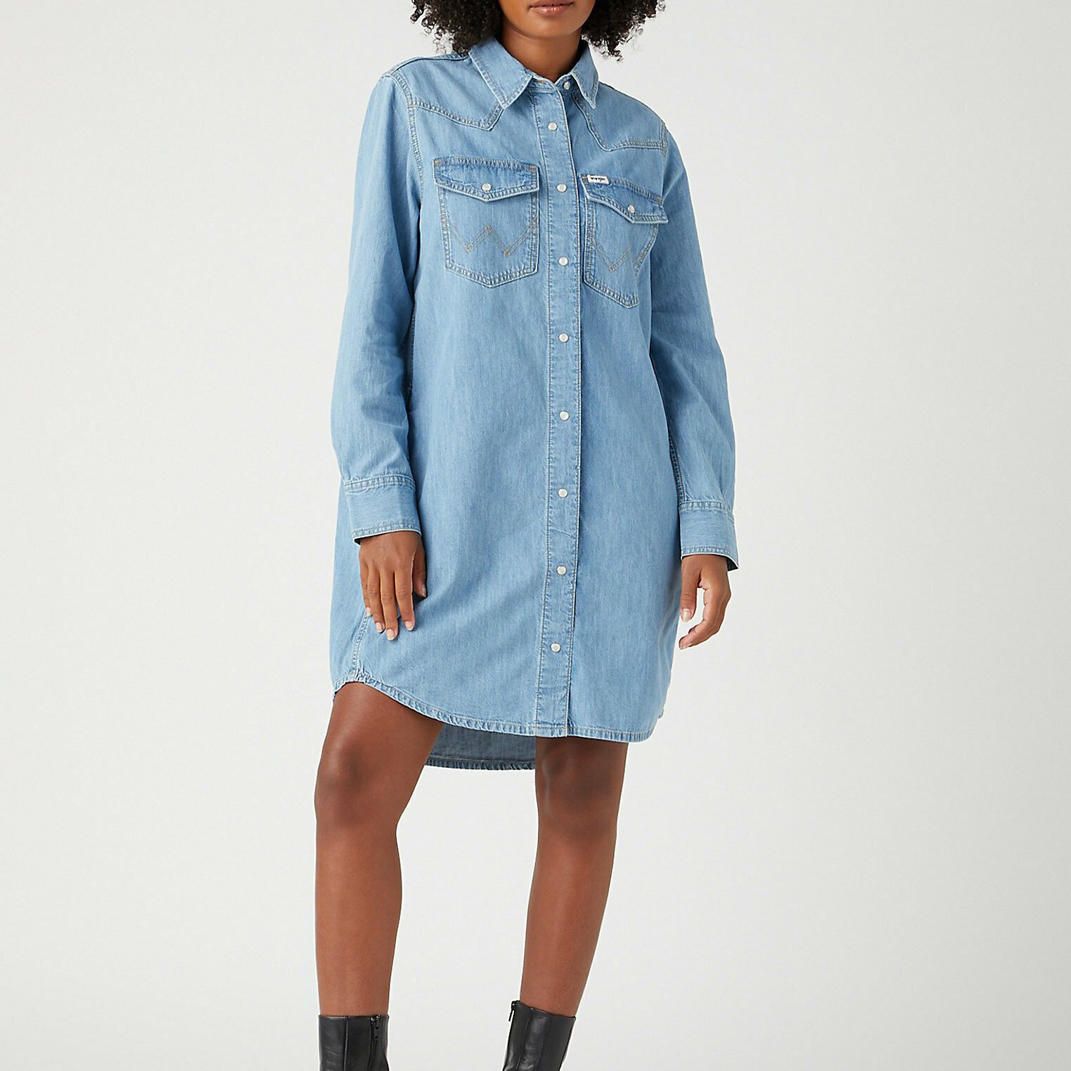 Customized Women's Dress Women's New Casual Fashion Formal Single Button Women's Denim Dress