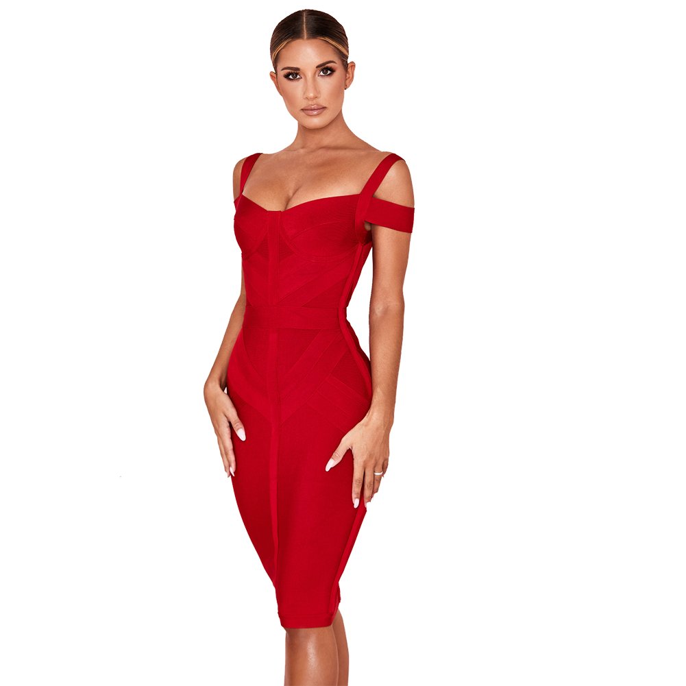 Hot Selling Women Sexy Bodycon Party Dresses Bandage Summer Casual Dress