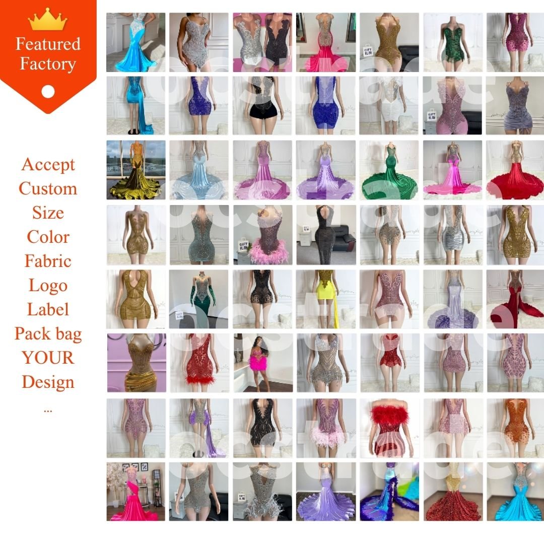 Ocstrade High Quality Women Clothing Rose Gold Prom Dress 2023 Shiny Sleeveless White Rhinestone Satin Dress Club Wear For Women