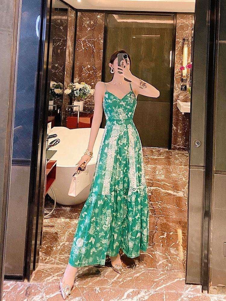 Cotton Tiered Skirt Gingham Dress Cross Back Ruffle Midi Dress Women Summer elegant casual dresses