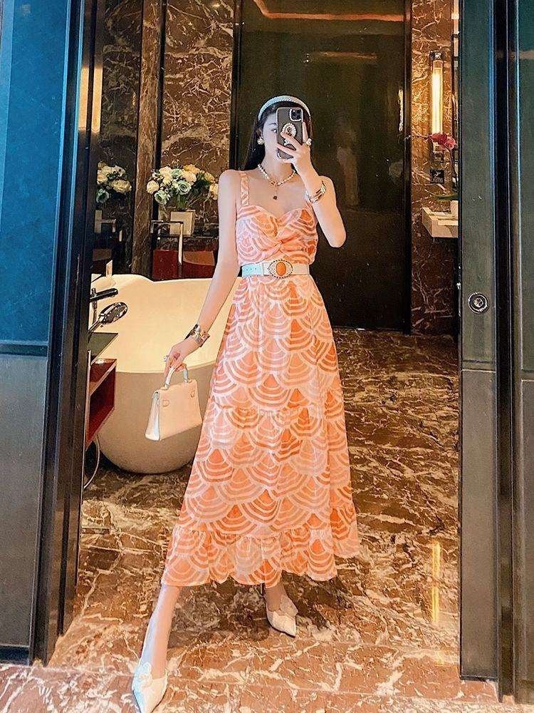 Cotton Tiered Skirt Gingham Dress Cross Back Ruffle Midi Dress Women Summer elegant casual dresses