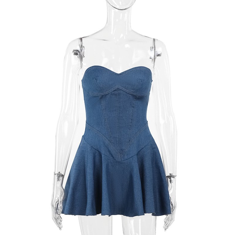 2024 summer boutique ladies prom fashion strapless women bodycon dress clothes