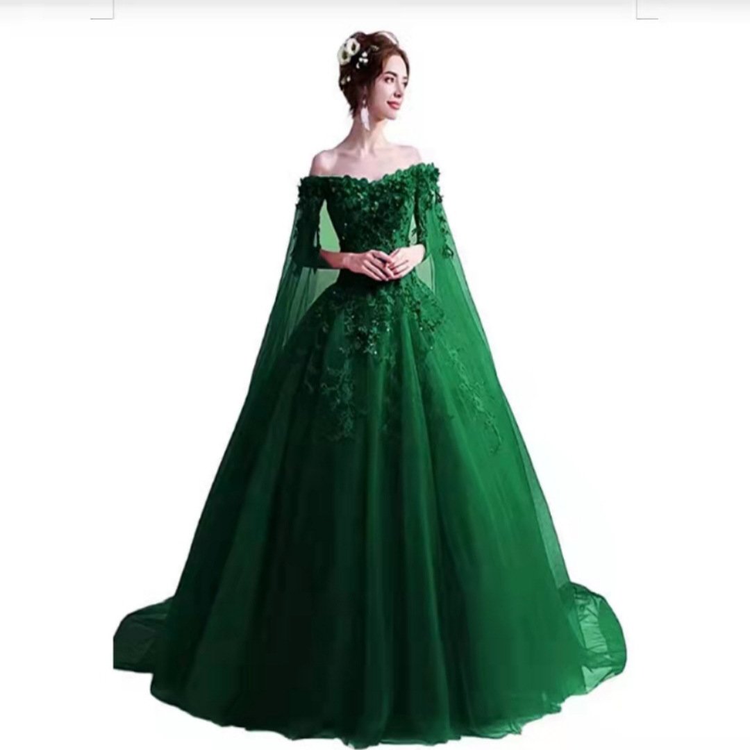 Xs-3xl New Long Sleeved Colorful Yarn Dress Brides Wedding Toast Dress Xianqi Evening Dress
