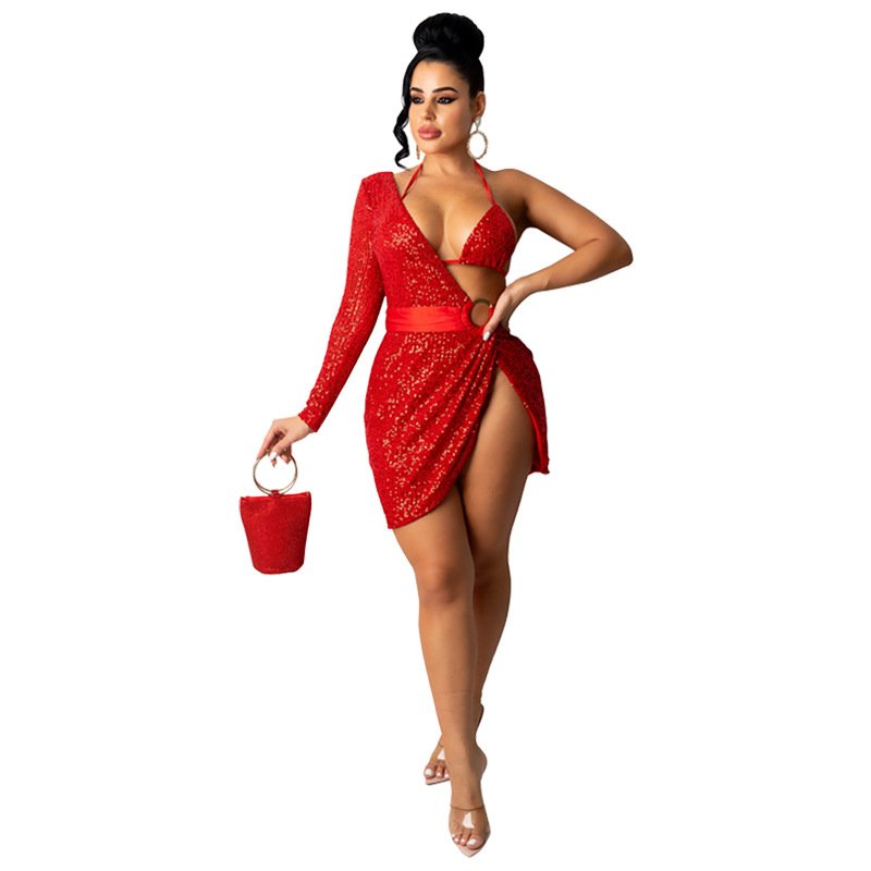 Custom high quality design sequin dresses women lady elegant party luxurious Shining with Good quality