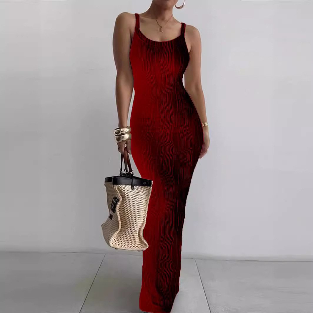 Sheath dress Sleeveless dress maxi dress for woman