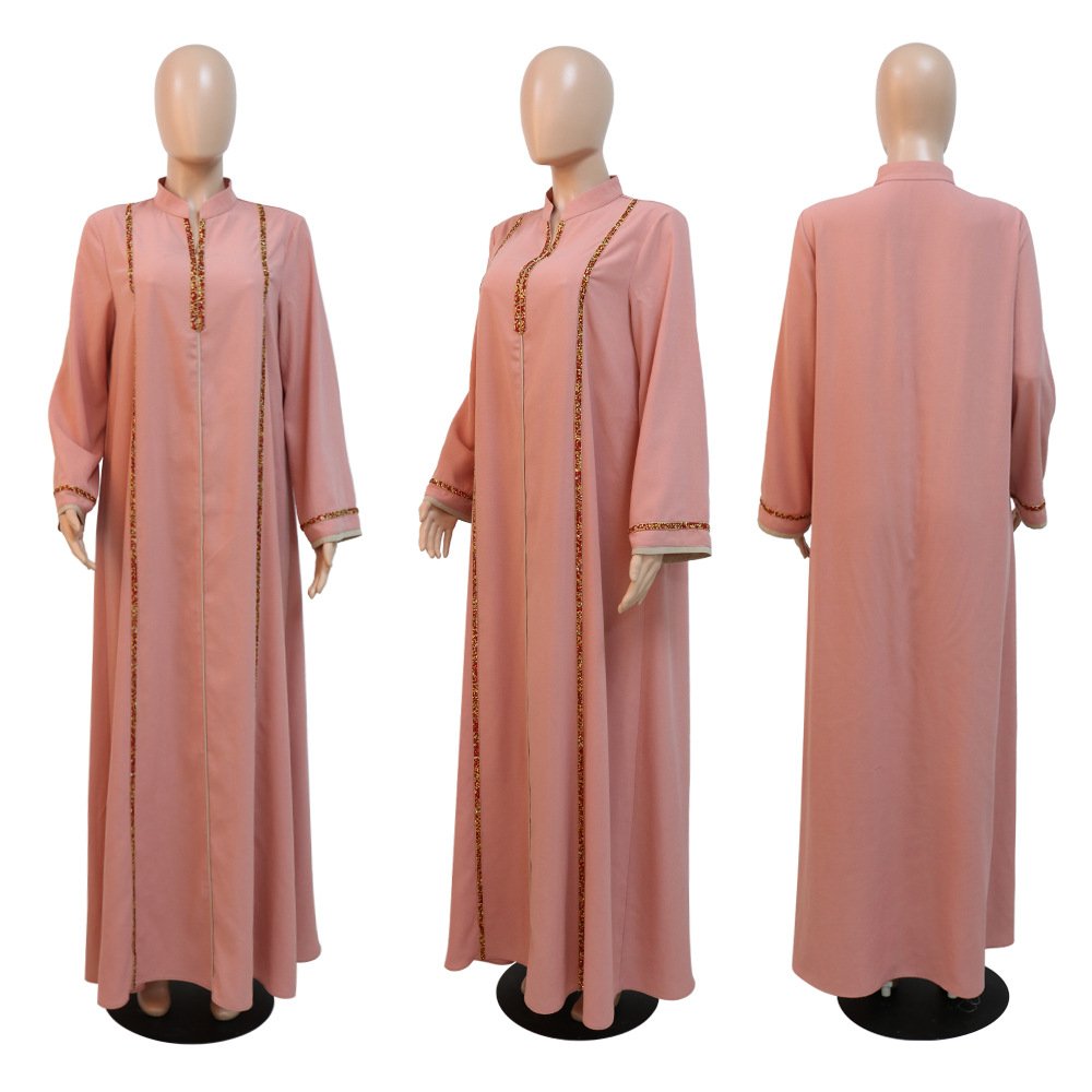 R-137 Abayas Dubai Middle East Simple Modest Kaftan Islamic Clothing Abaya Women Muslim Dresses