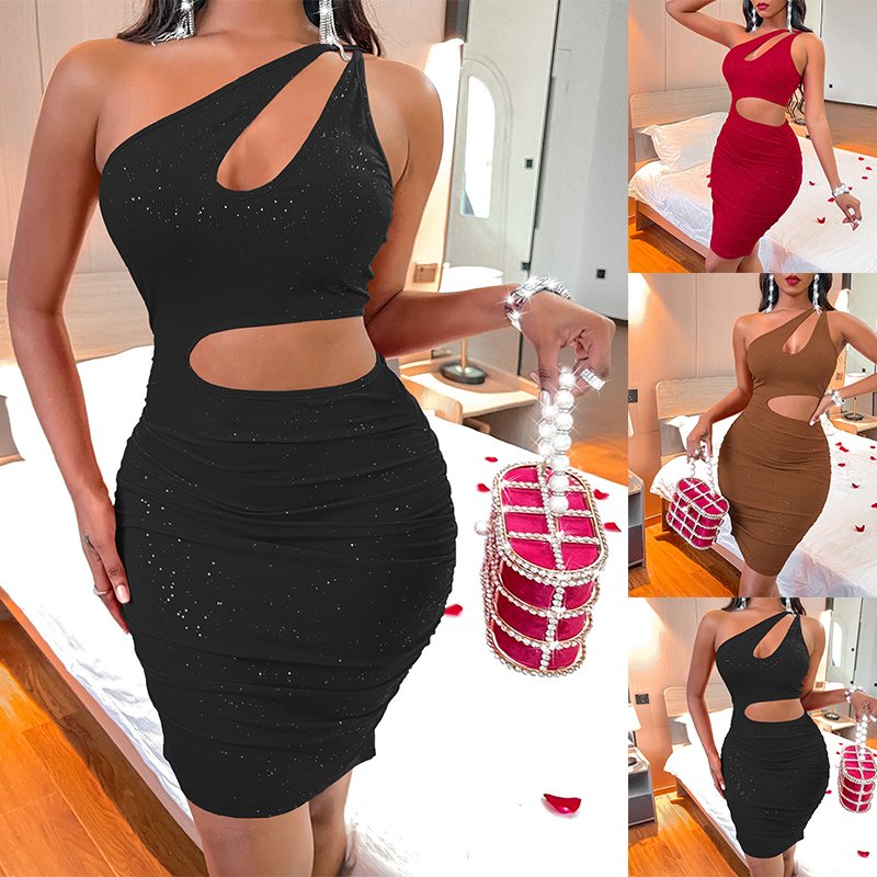 2022 Spring Summer Solid Color Sleeveless Party Bodycon Stacked Dress Women Casual Dress