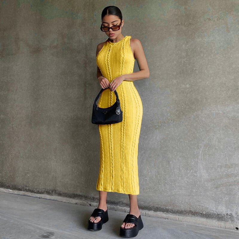 B27063 new arrivals fashion causal sleeveless sweater women dress