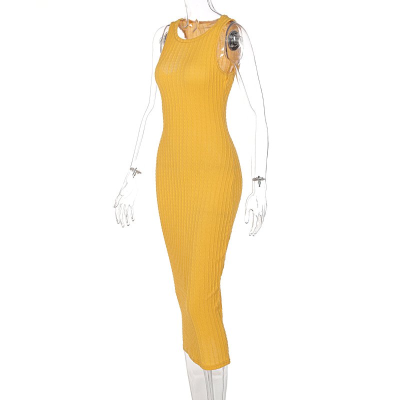 B27063 new arrivals fashion causal sleeveless sweater women dress