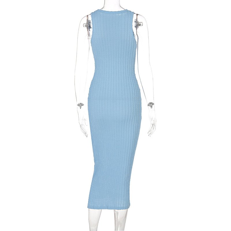 B27063 new arrivals fashion causal sleeveless sweater women dress