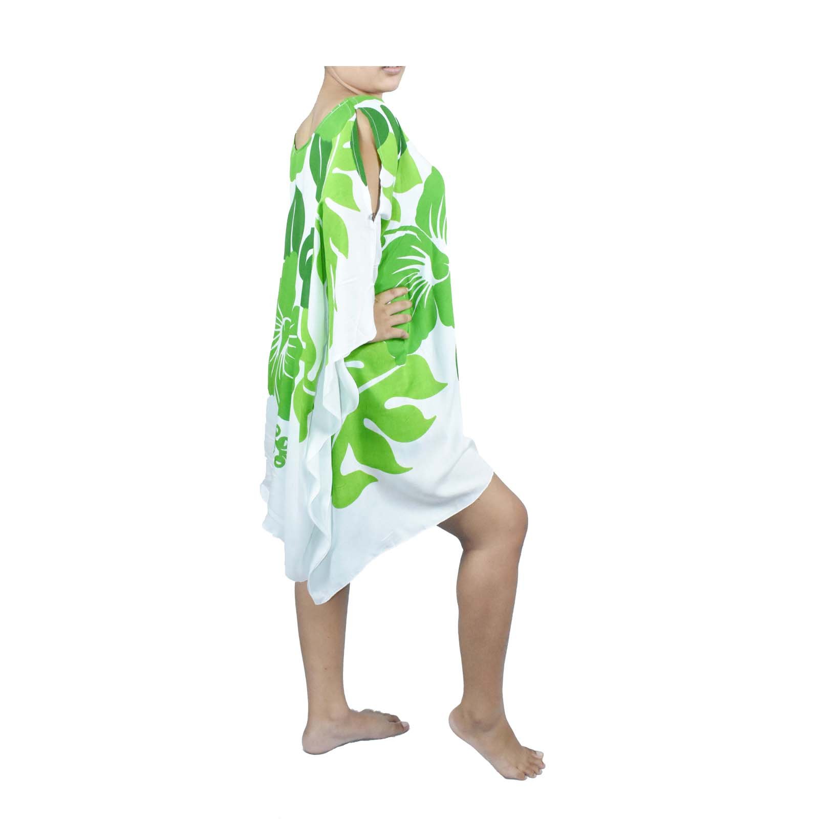 New fashion poncho dress big flower printed background White casual woman dress beach dress