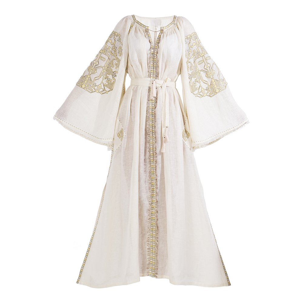 New Fashion Modern Print Long Sleeve Maxi Dress Muslim Women Day life Casual Dresses Women