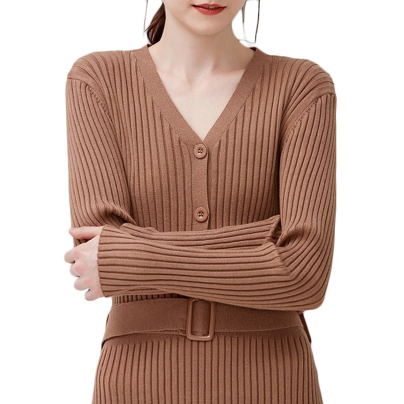 Custom Fall Winter Custom Woman Ladies Knitted Tube Side Slit Oversize Long Sleeve Maxi Tunic Sweater Casual Dresses For Women