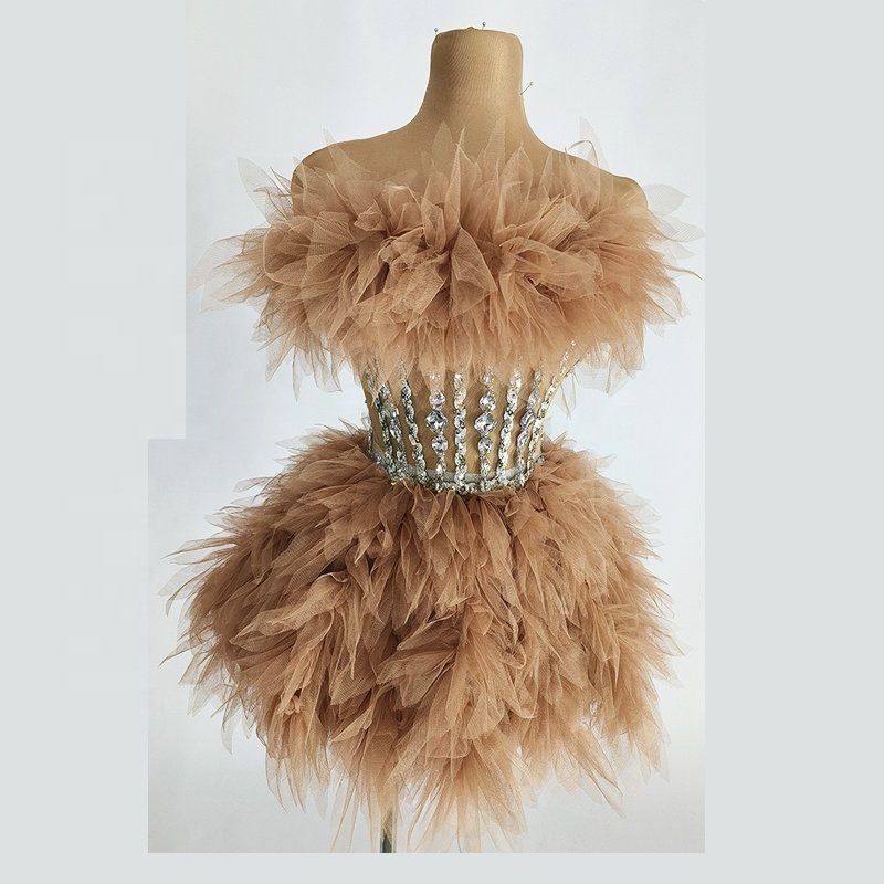 New arrival crystal cocktail party dress for women casual dresses