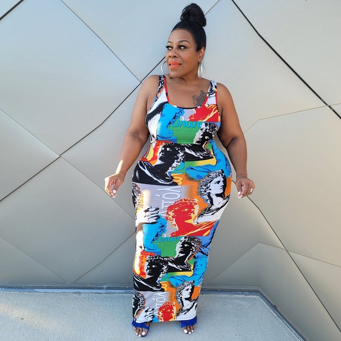 Plus Size Dress Xl Xxl Xxxl Xxxxl Xxxxxl Xxxxxxl Hot Selling Sexy Solid Color Maxi Dresses 2021 Woman Casual Dress