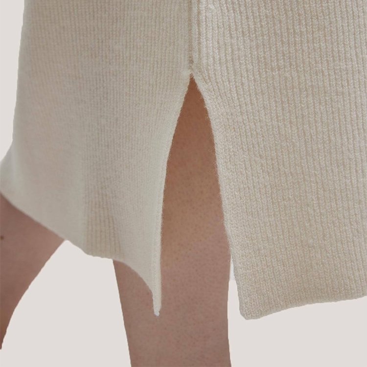 OEM&amp;ODM Ribbed Pure Merino Wool Tank Loose Fit Knitted for Women Summer Casual Dresses Silk Natural Velvet