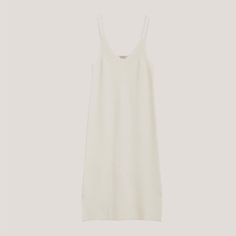 OEM&amp;ODM Ribbed Pure Merino Wool Tank Loose Fit Knitted for Women Summer Casual Dresses Silk Natural Velvet