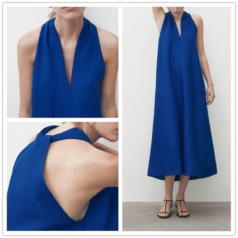 Fashion Summer Women Clothing Holiday Casual Dress With Elegant Style Clothes Sexy V-Neck Gift Lady Dress