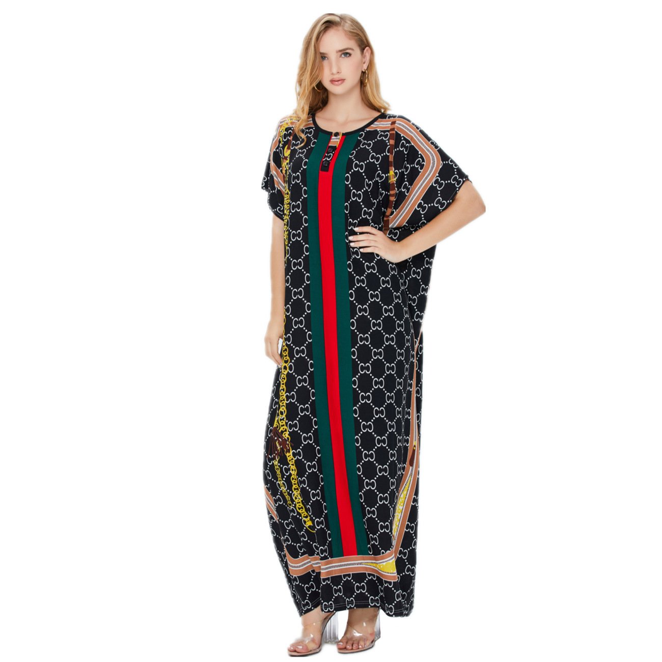 2024 june women summer floral printed muslim long dress islamic dresses clothing abaya