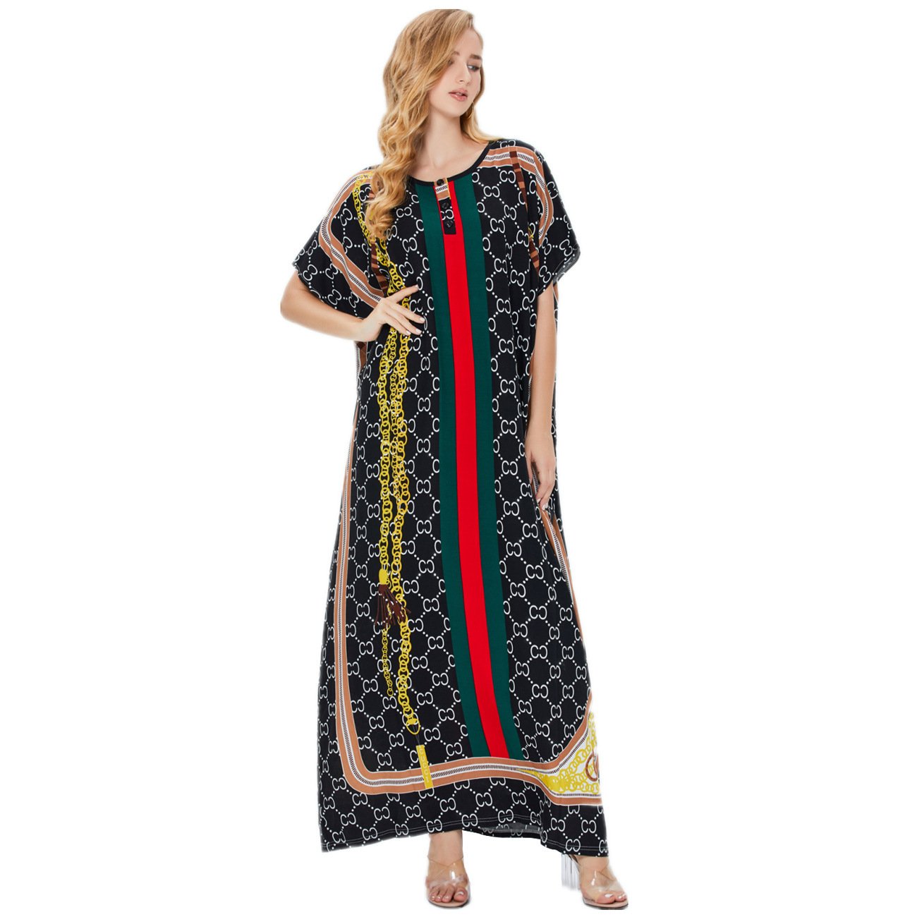 2024 june women summer floral printed muslim long dress islamic dresses clothing abaya