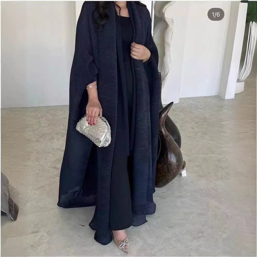 Hot selling abaya fabric material open abaya with buttons for muslim women kimono dubai kaftan jubah abaya islamic clothing