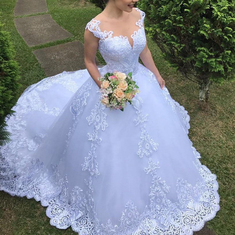 AL1021 wholesale Wedding Dress 2024 New White Vintage Lace V-Neck Backless Sexy plus Size Cathedral Trailing wedding dress