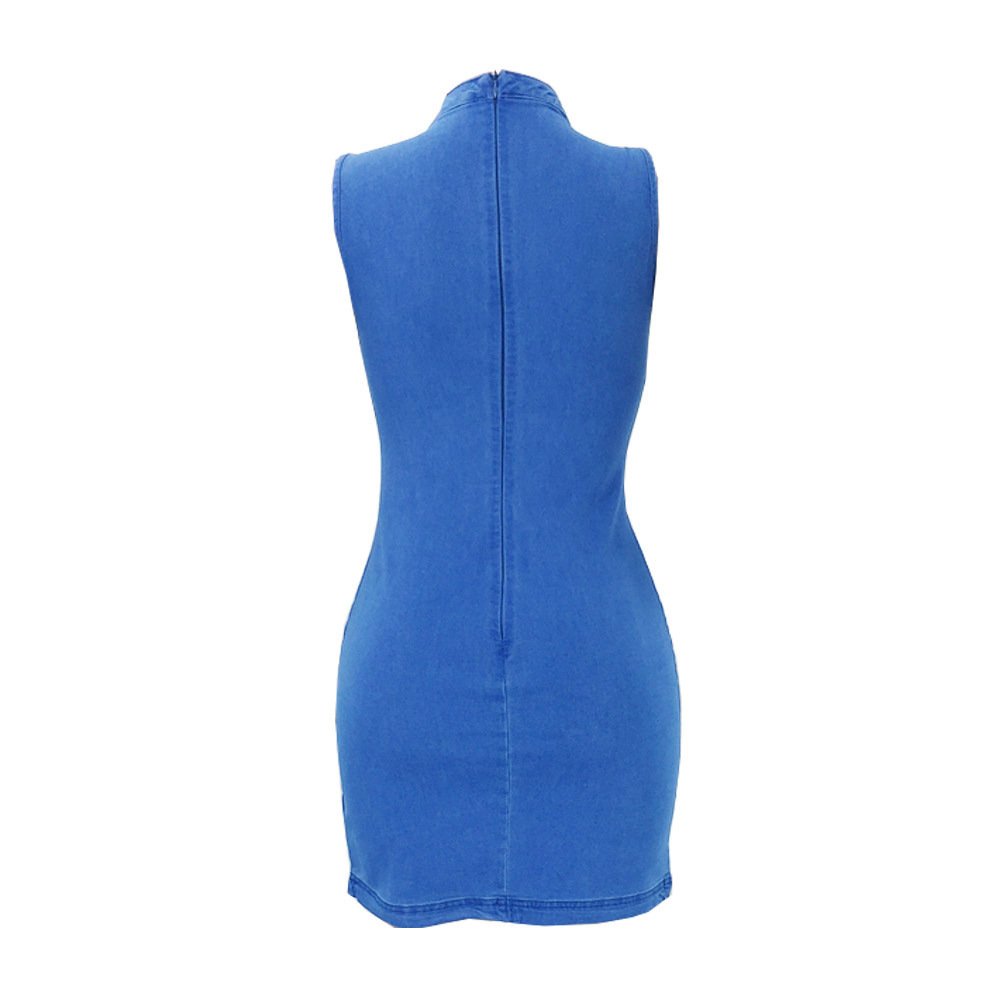 YP-LY001-45 New fashion denim pinafore jeans dress for women ladies