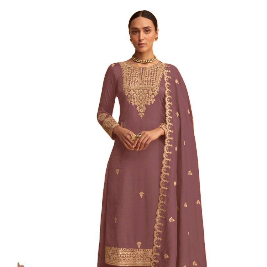 Heavy Georgette With Diamond Embroidery Work Palazzo Pakistani Suit