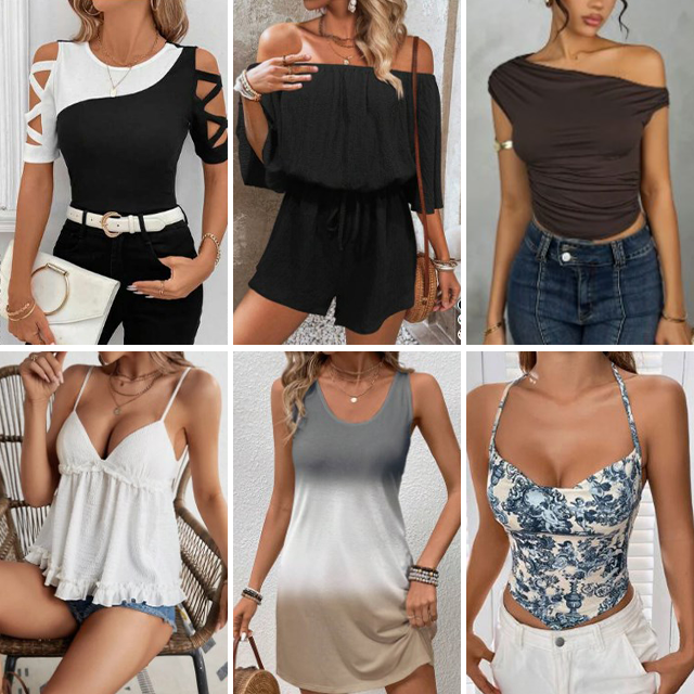 Fashion clearance clothing wholesale casual dresses t-shirts mixed packaging random shipment women's clothing inventory