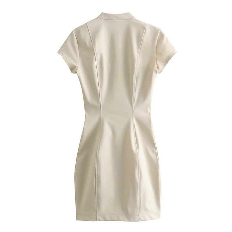 Fashion New Trending Streetwear Slim Fit Bodycon Summer Solid Plain Dresses Mini Dress Cheap Casual Women Dress