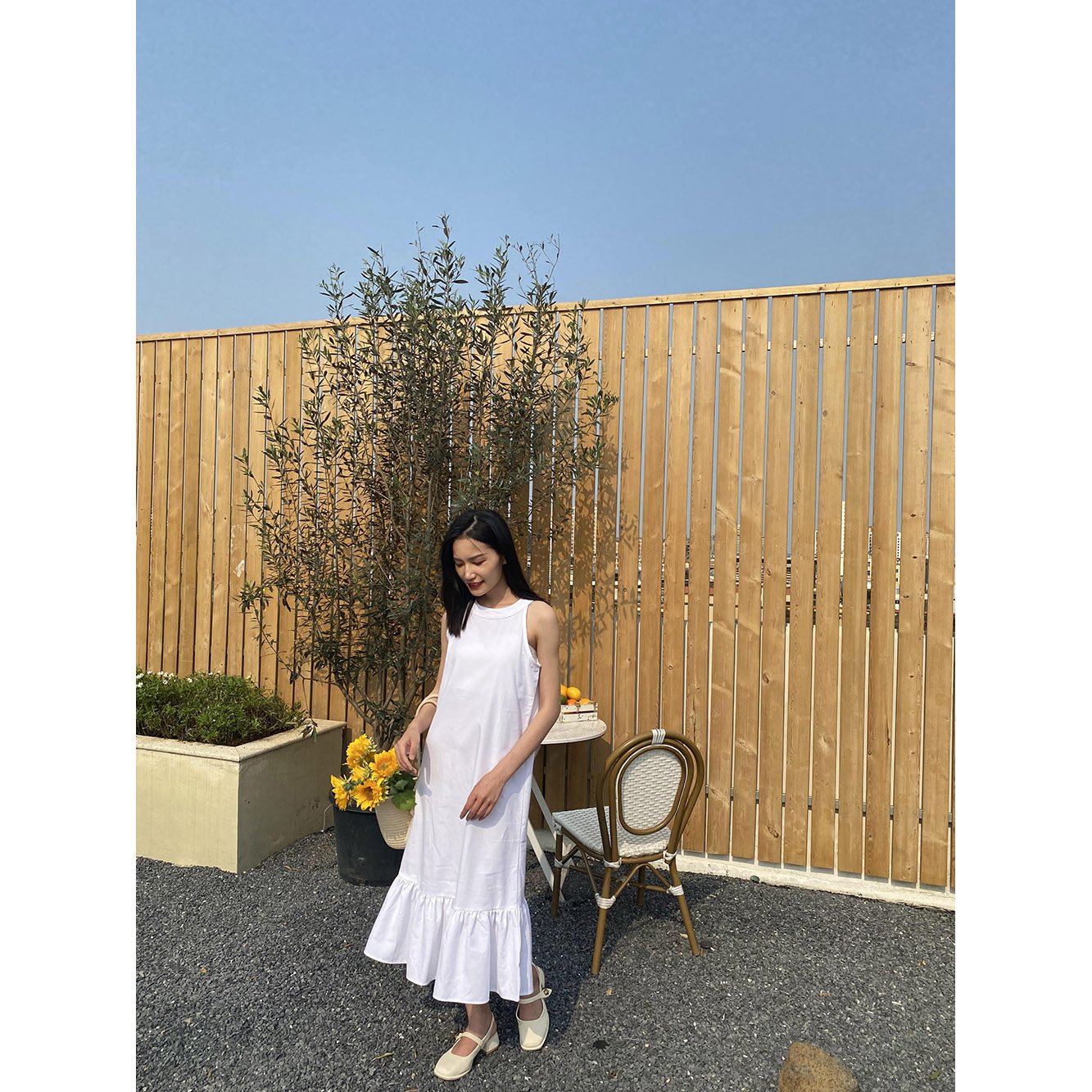Custom Brand Linen Natural Solid Cotton Clothing Casual Women's Dresses Knit Long White Dress Latest Arrivals Plus Size