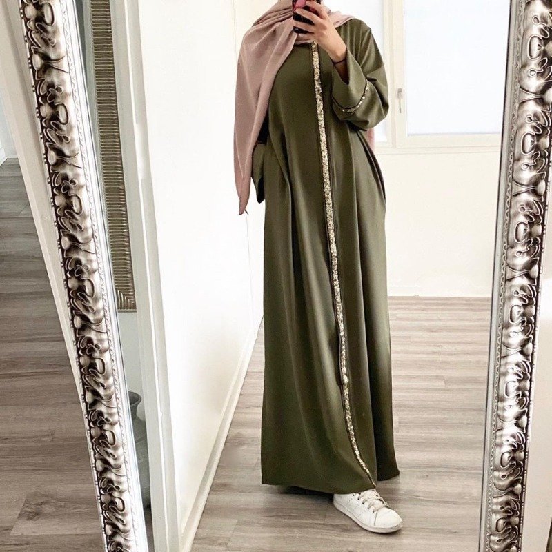 Fashion for Muslim's long lady casual dress lady casual dress cotton home wear ladies clothing for Muslim