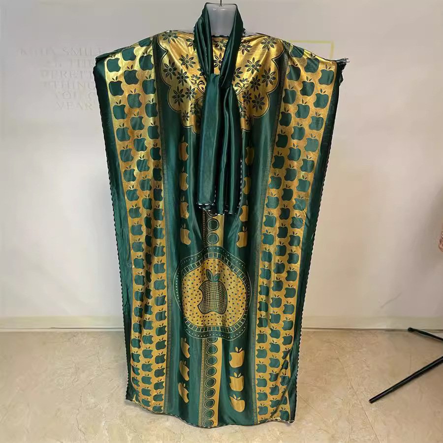 Hot Sell New foil women Dress Robe 2Pcs-Set Muslim Dubai Women Loose Soft Maxi Clothing Dress Kaftan Abaya Gown