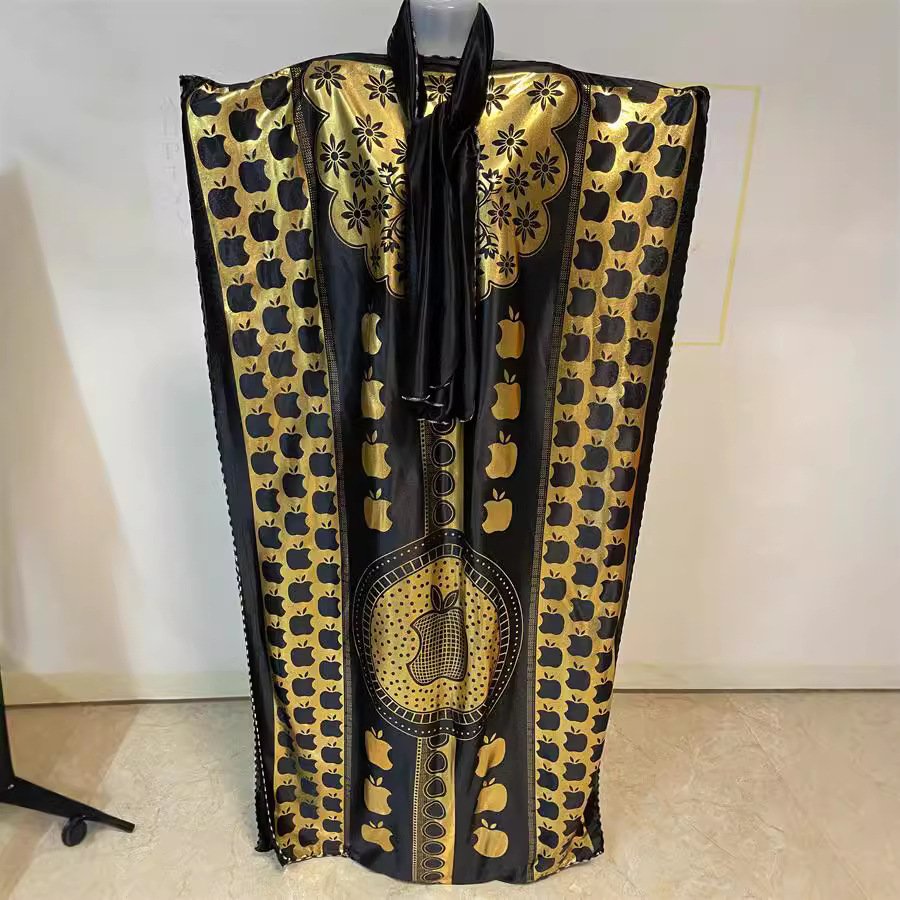 Hot Sell New foil women Dress Robe 2Pcs-Set Muslim Dubai Women Loose Soft Maxi Clothing Dress Kaftan Abaya Gown