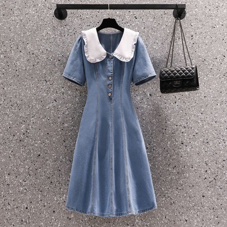 2022 the latest style women's dress women's short sleeve mid length dress high quality dress