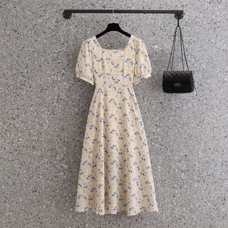 2022 the latest style women's dress women's short sleeve mid length dress high quality dress