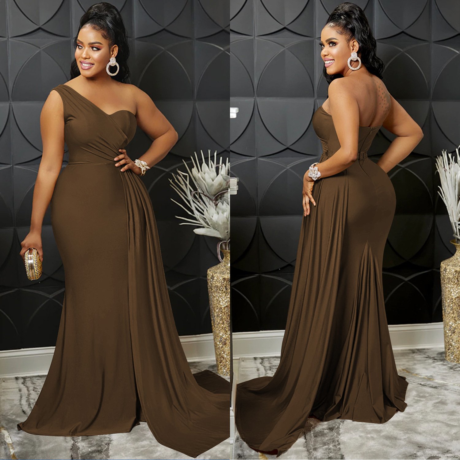Custom Sexy Maxi Dress Short Sleeve Puff Sleeve Long Flowy a Line Dresses Women's Summer Natural Trade Assurance Simple Adults