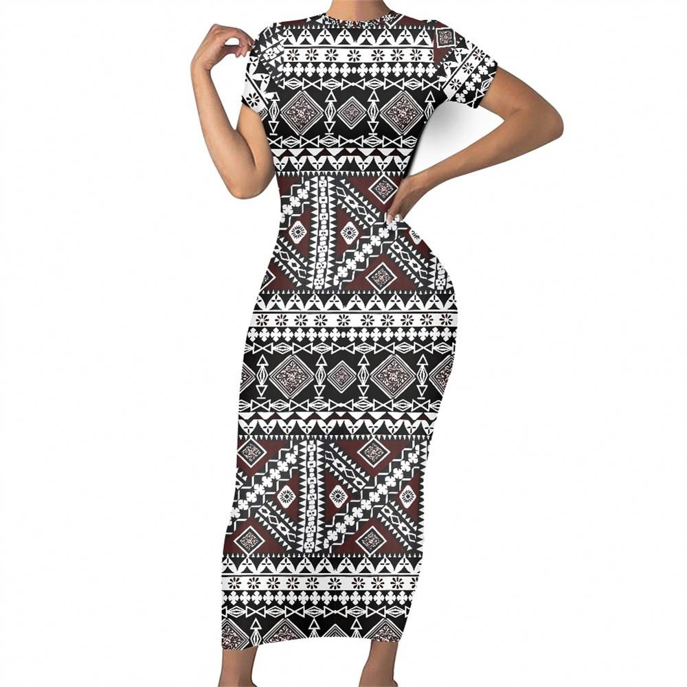 Samoan Dresses Women Polynesian Traditional Samoan Women's Dresses With Bodycon Buttocks Women Elegant Summer Casual Dresses