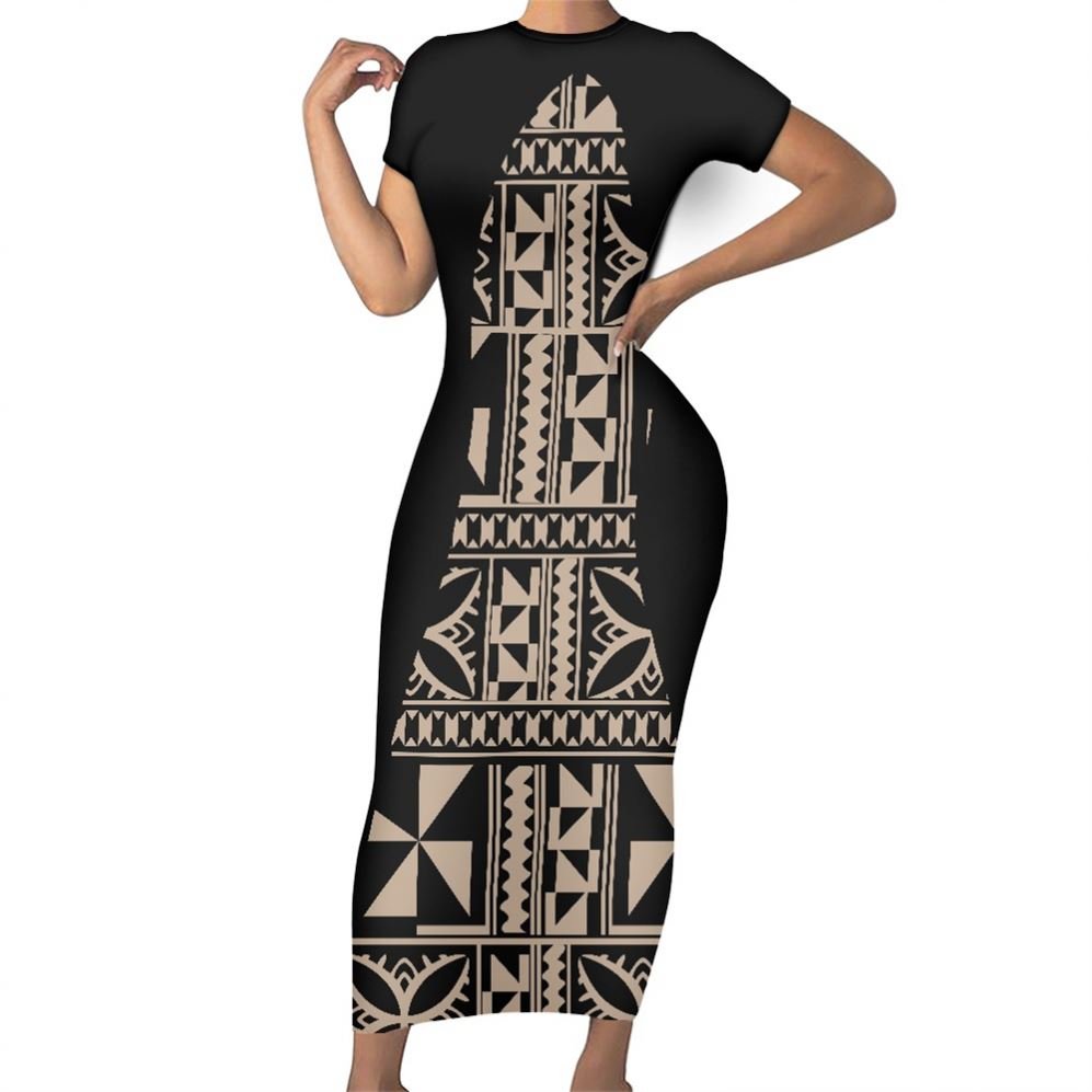 Samoan Dresses Women Polynesian Traditional Samoan Women's Dresses With Bodycon Buttocks Women Elegant Summer Casual Dresses