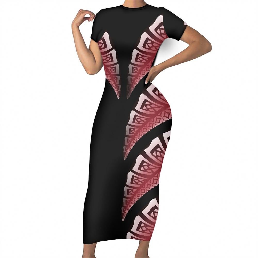 Samoan Dresses Women Polynesian Traditional Samoan Women's Dresses With Bodycon Buttocks Women Elegant Summer Casual Dresses