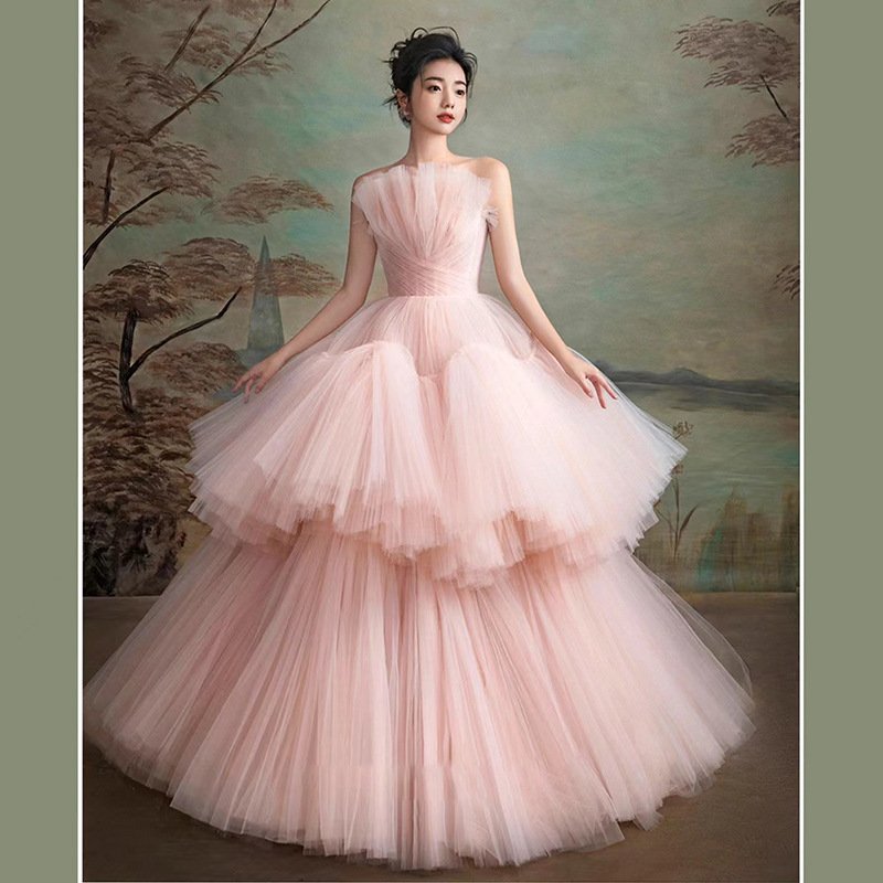 SUNNY Studio Theme Wedding Photography Outdoor Photo Dress Pink Wedding Dresses