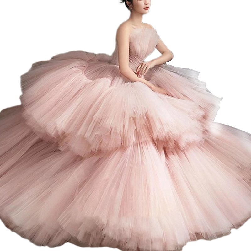 SUNNY Studio Theme Wedding Photography Outdoor Photo Dress Pink Wedding Dresses