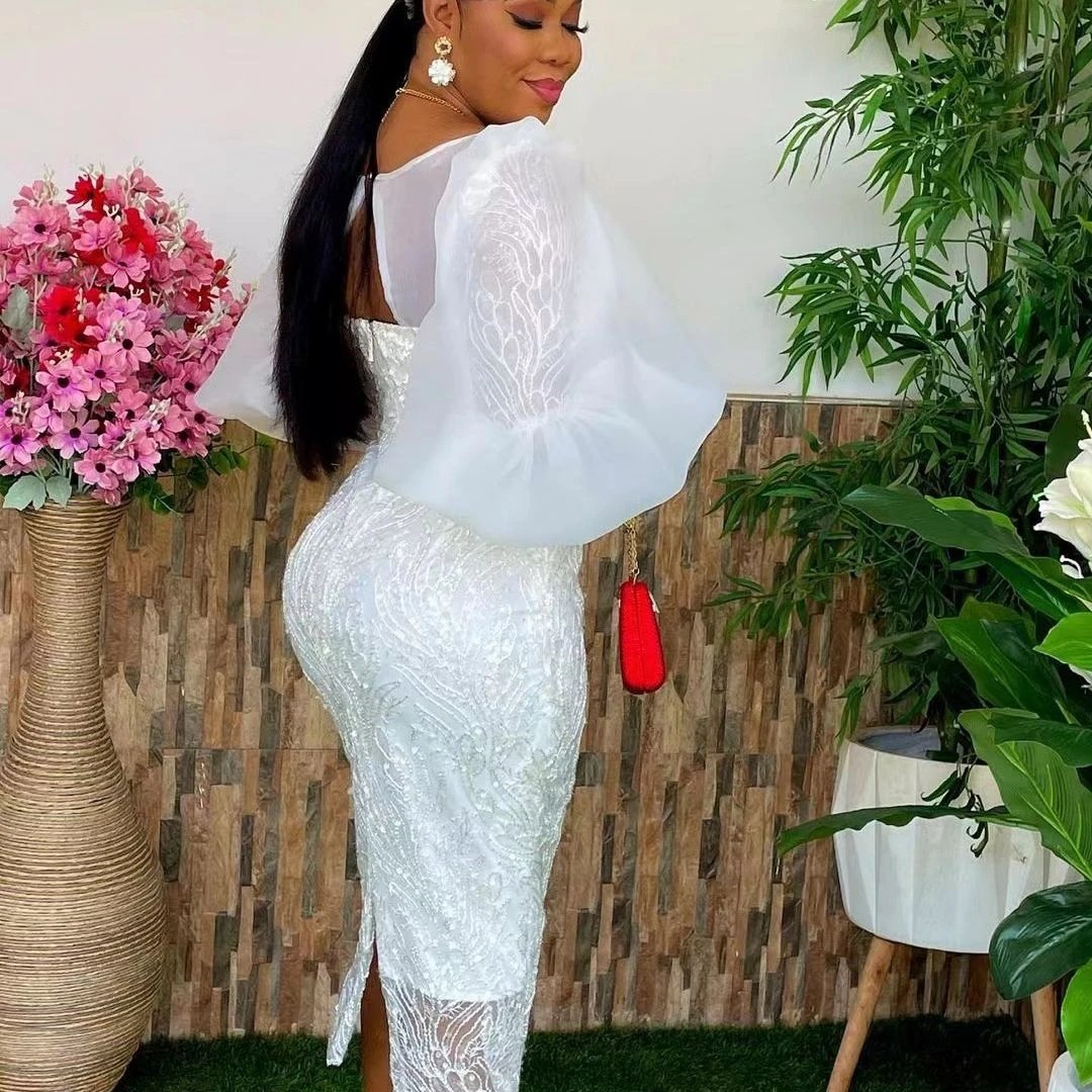 Plus Size African Party Dresses Fashion Dashiki Ankara Lace Wedding Gowns Elegant Turkey Muslim Maxi Dress for Women 2023 New