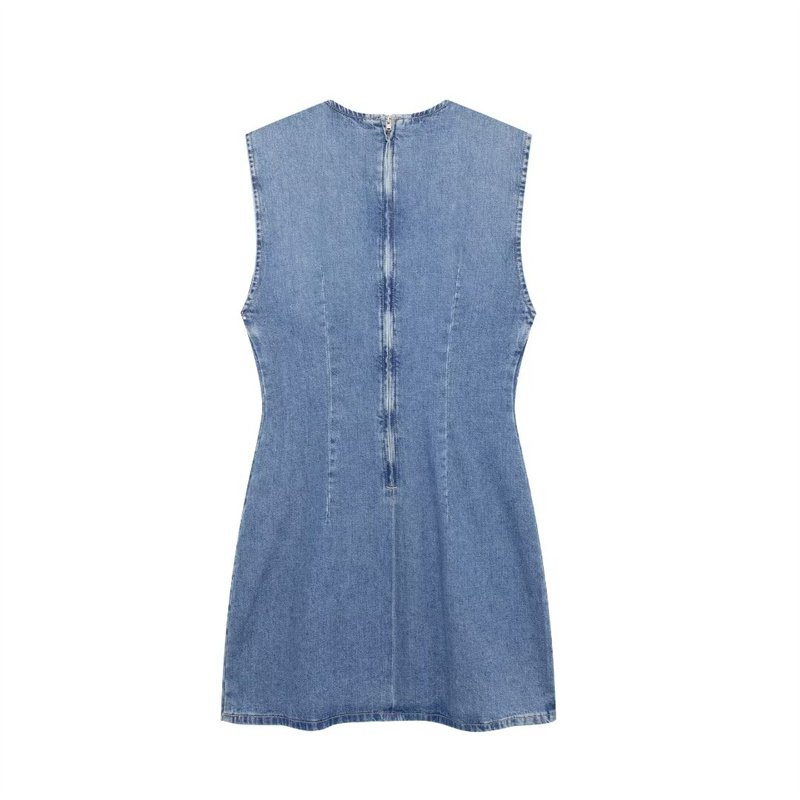 TAOP&ZA women's clothing 2024 early autumn August new round neck sleeveless sequin design short dress 6688280