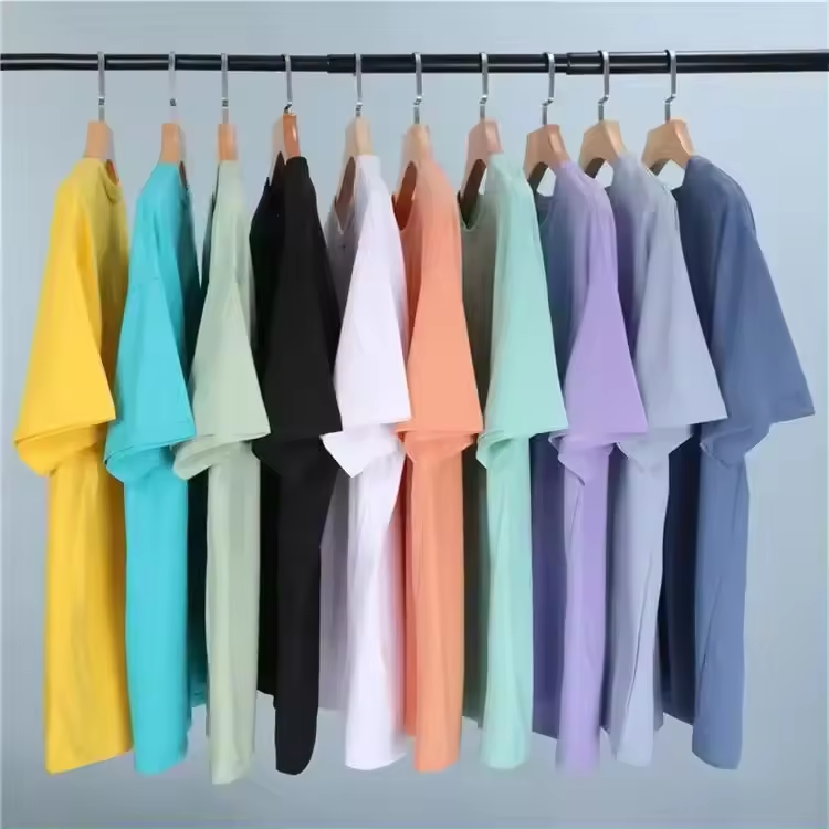WO 2024 Factory Direct Sale Short long Sleeve Round Neck Shirt Big Tall Men's womens Stock T-shirt White t shirt Printed T-shirt
