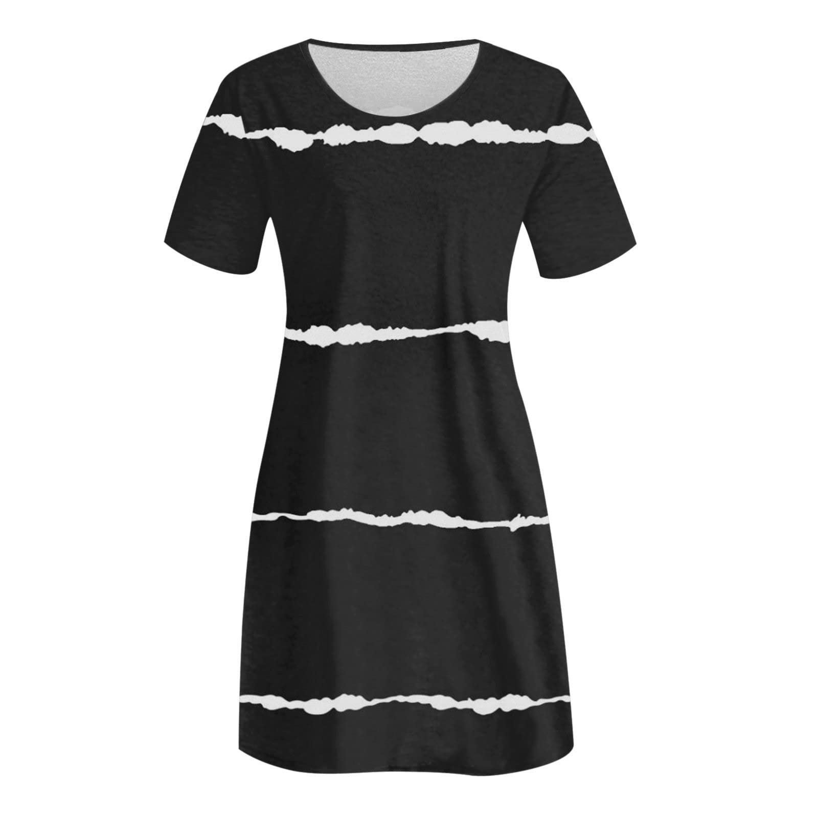 Wholesale Custom New Summer Short Sleeve Casual Knee Length Women Dresses